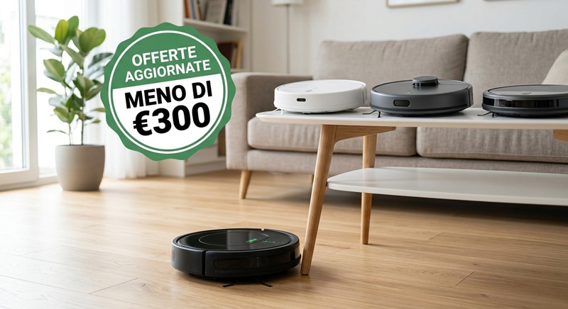 Robot aspirapolvere sotto i 300€: le migliori promo di settembre 2026